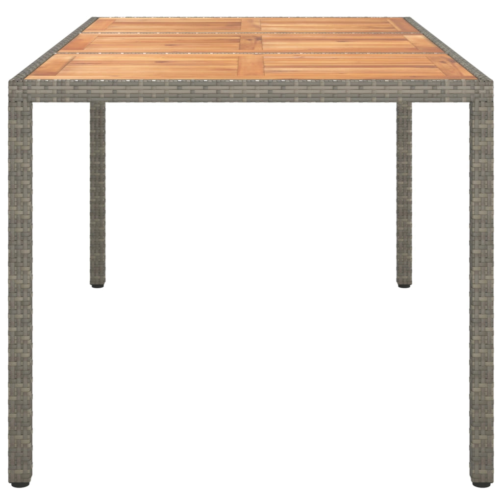 Tavolo da Pranzo da Giardino Grigio 150x90x75 cm Polyrattan