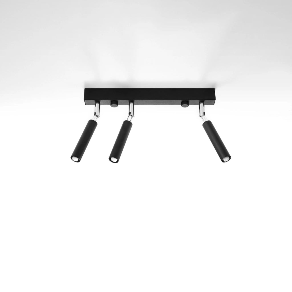 Plafoniera a barra OPTIMA 3 spot nera/cromo G9 Pure Lume