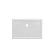 Piatto doccia rettangolare in ceramica 72x90 BIANCO LUCIDO H 6 cm con antiscivolo - GIAPPONE