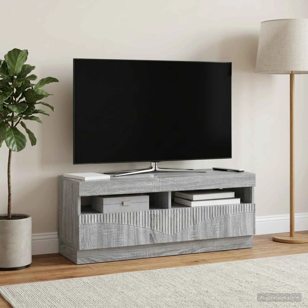 Mobile TV LED Sonoma grigio Legno ingegnerizzato 897431