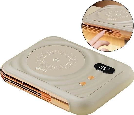Caldaia per tazze, riscaldatore di tazze, riscaldatore di tè e latte, riscaldatore elettrico del caffè, adatto per caffè, tè, cioccolata e latte (beige)