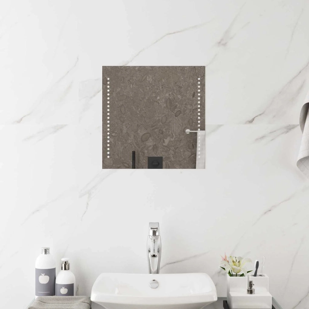 Specchio da bagno LED Trasparente 40 x 40 cm vetro temperato 42045769