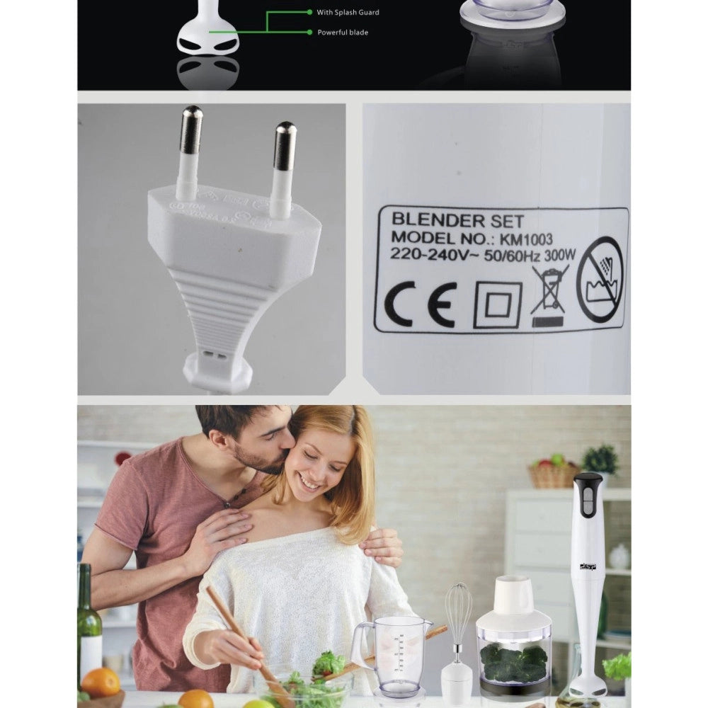 Trade Shop - Mixer A Immersione 2 Velocità Robot Da Cucina Sbattitore Mini Tritatutto 300w -