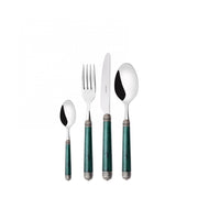 DORICO Ghiera Argento Anticato, Posate Set 24 Pz, Scatola