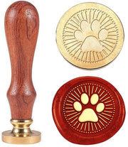 Stampo a messing per sigillo con manico in legno - 25 mm - per inviti e occasioni speciali