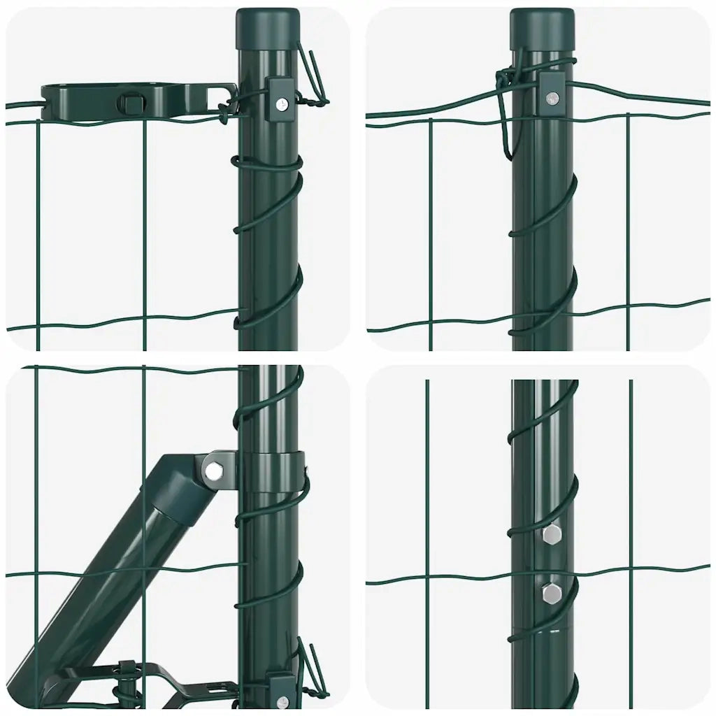 Recinzione da Giardino | Recinzione con Posto Verde 1,2 x 10 m Acciaio e PVC