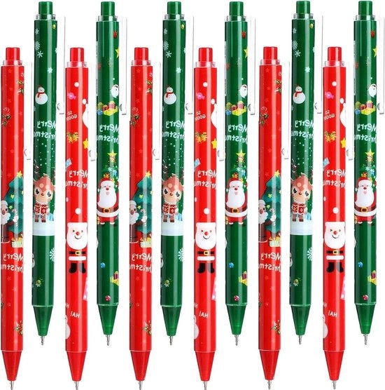 Set di Pennarelli di Natale per Bambini - Scuola e Regali - Tema di Natale Penna - Set di Pennarelli di Natale Festivi - 24 Pezzi