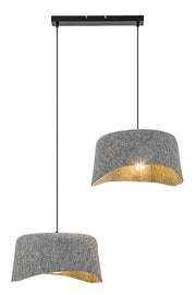 Lampada sospensione Rabalux Farelia 2xE27 feltro grigio