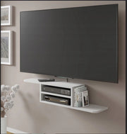 Mobile porta TV sospeso minimal DEDAL cm 90x22x20h  Bianco Opaco