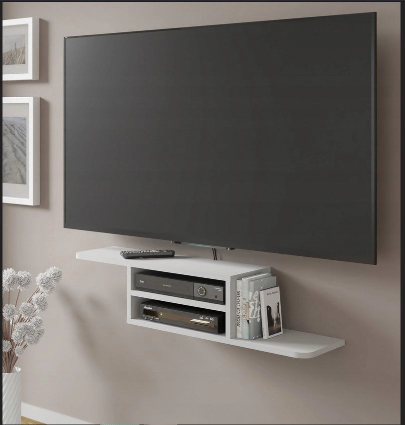 Mobile porta TV sospeso minimal DEDAL cm 90x22x20h  Bianco Opaco