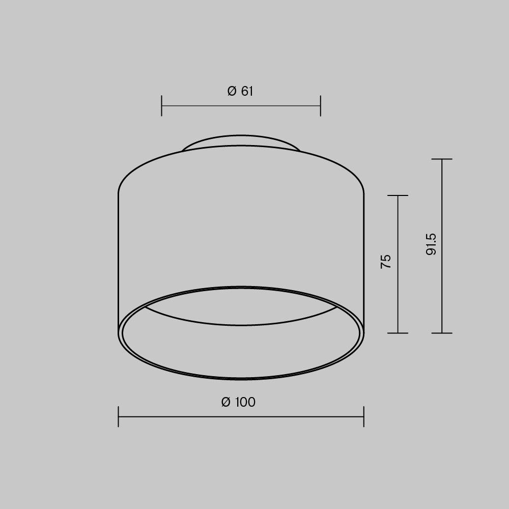 Plafoniera LED Maytoni Planet nera 12W 4000K 10cm