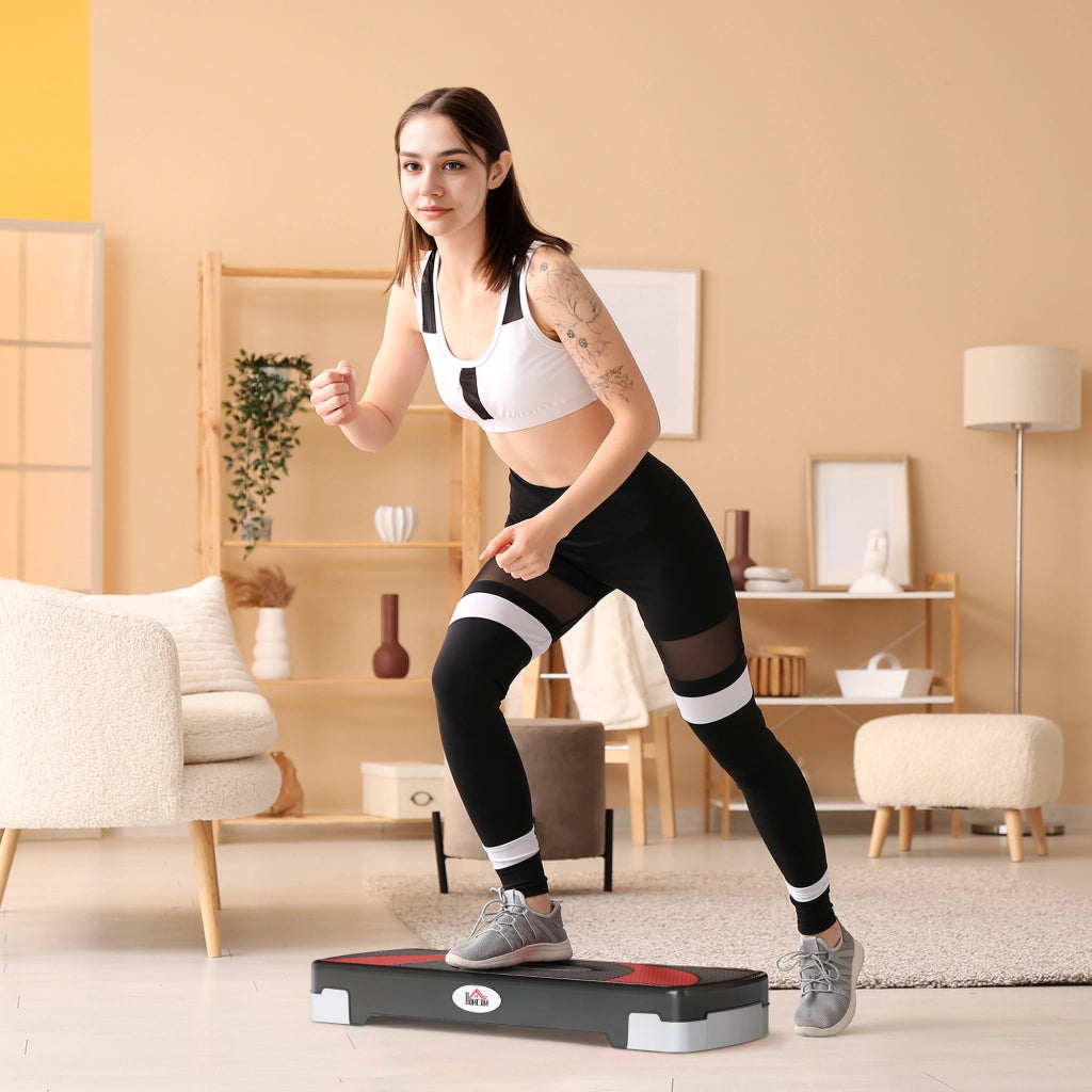 Stepper Fitness Aerobico ¨C Minimal ¨C Nero Grigio 80x31x20 cm