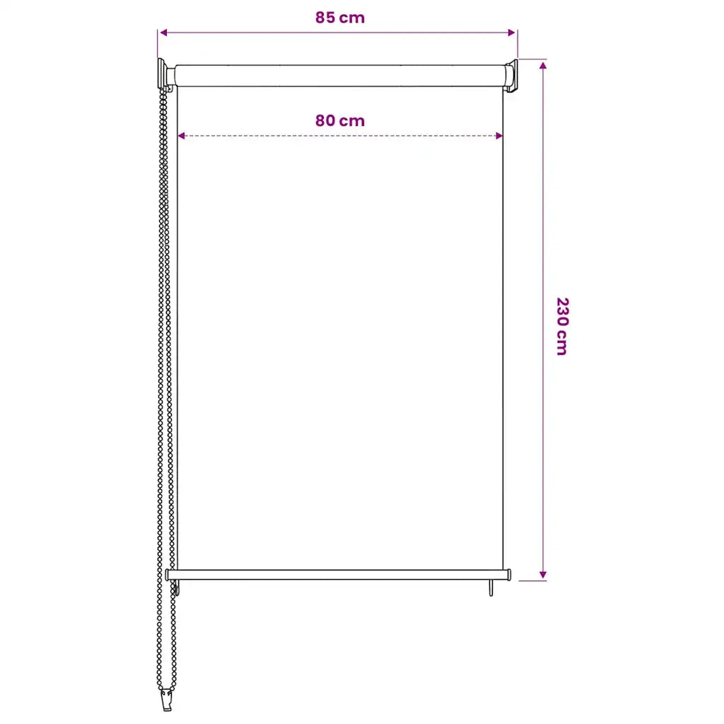 Tenda a Rullo per Esterni 85(L)x230(A) cm Beige 312589