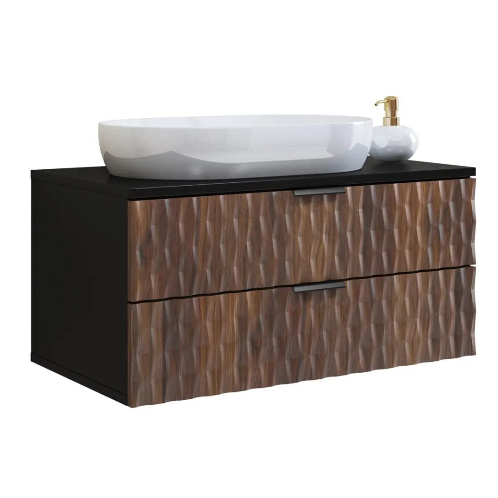 Mobile sottolavabo collezione KING – Rovere scuro e nero