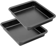 Set di due forme a quadrato per torte da 22 cm - Koolstofstaal - Anti-aanbaklaag - Ideale per torte e tortelli - Set di 2 pezzi