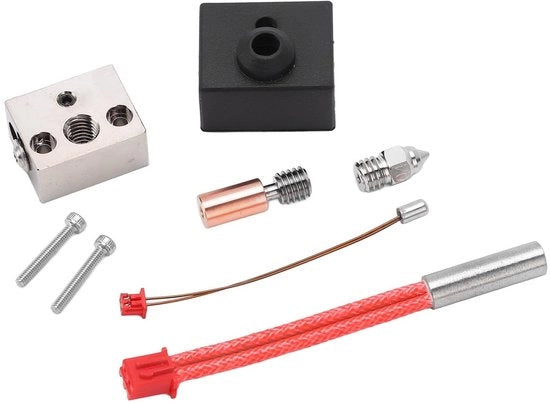 Kit di Testa Bimetale per 3D Stampante 24V 40W 300°C - Bocca 0,4 mm - Copertura in Silicone - Alta Precisione - Durata - Compatibile con Ender 3 S1 - Nozzle per 3D Stampante