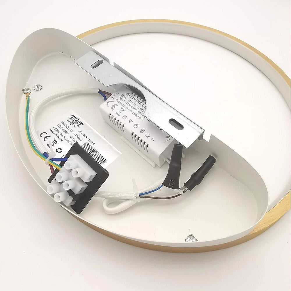 Trade Shop - Applique Parete Led 14w Cerchio Oro Lampada Tonda Design Moderno Luce 4000k 71255 -