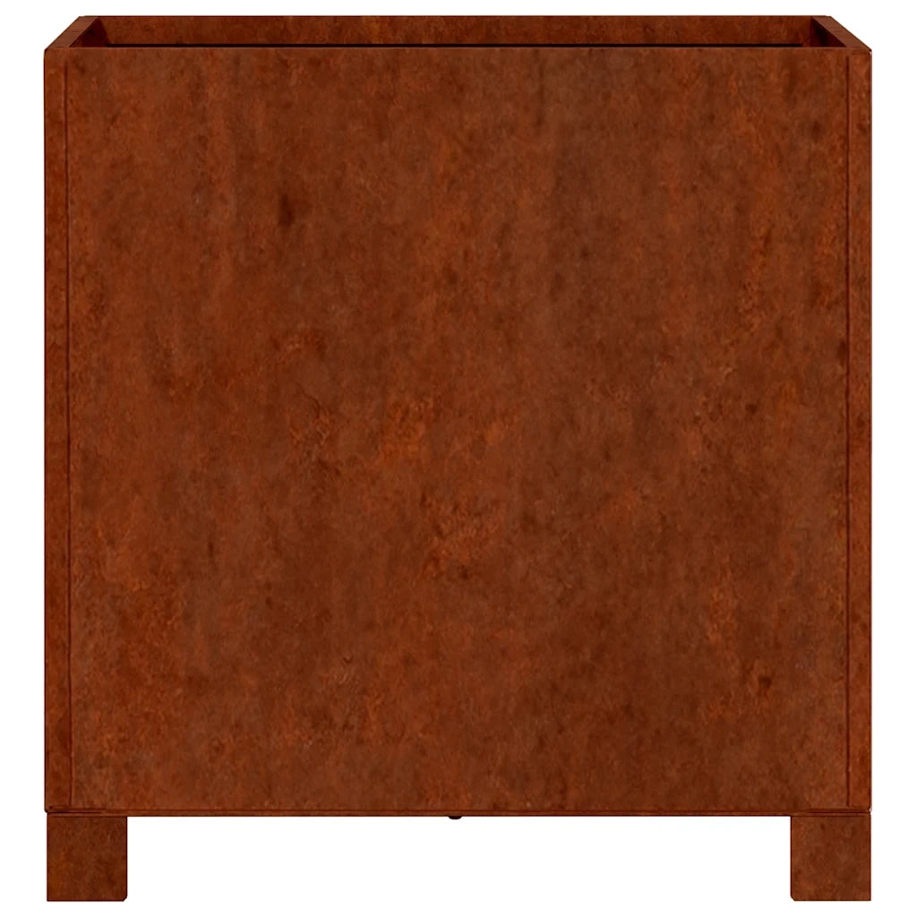 Fioriera con Gambe Ruggine 40x40x40 cm Acciaio Corten 823680