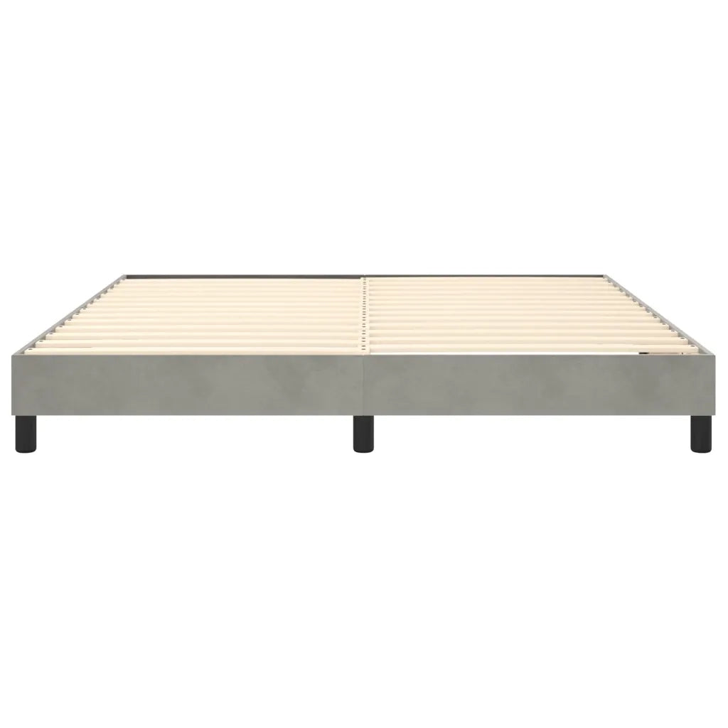 Struttura Letto a Rete a Molle-Giroletto Grigio Chiaro 180x200 cm Velluto 415473