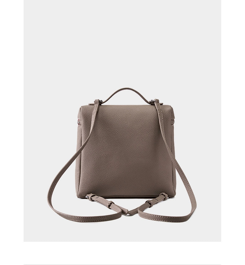 Zaino Piana da donna in vera pelle, grigio