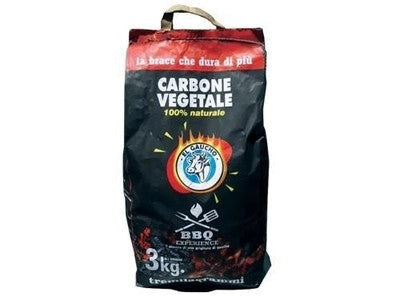 CARBONE CARBONELLA IN SACCHETTI DA KG. 3 PER CAMINETTI BARBECUE GRILL