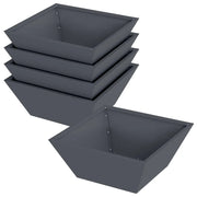 Fioriere | Cassetta per fiori | Vaso da giardino 5 pz Antracite 40 x 40 x 15 cm