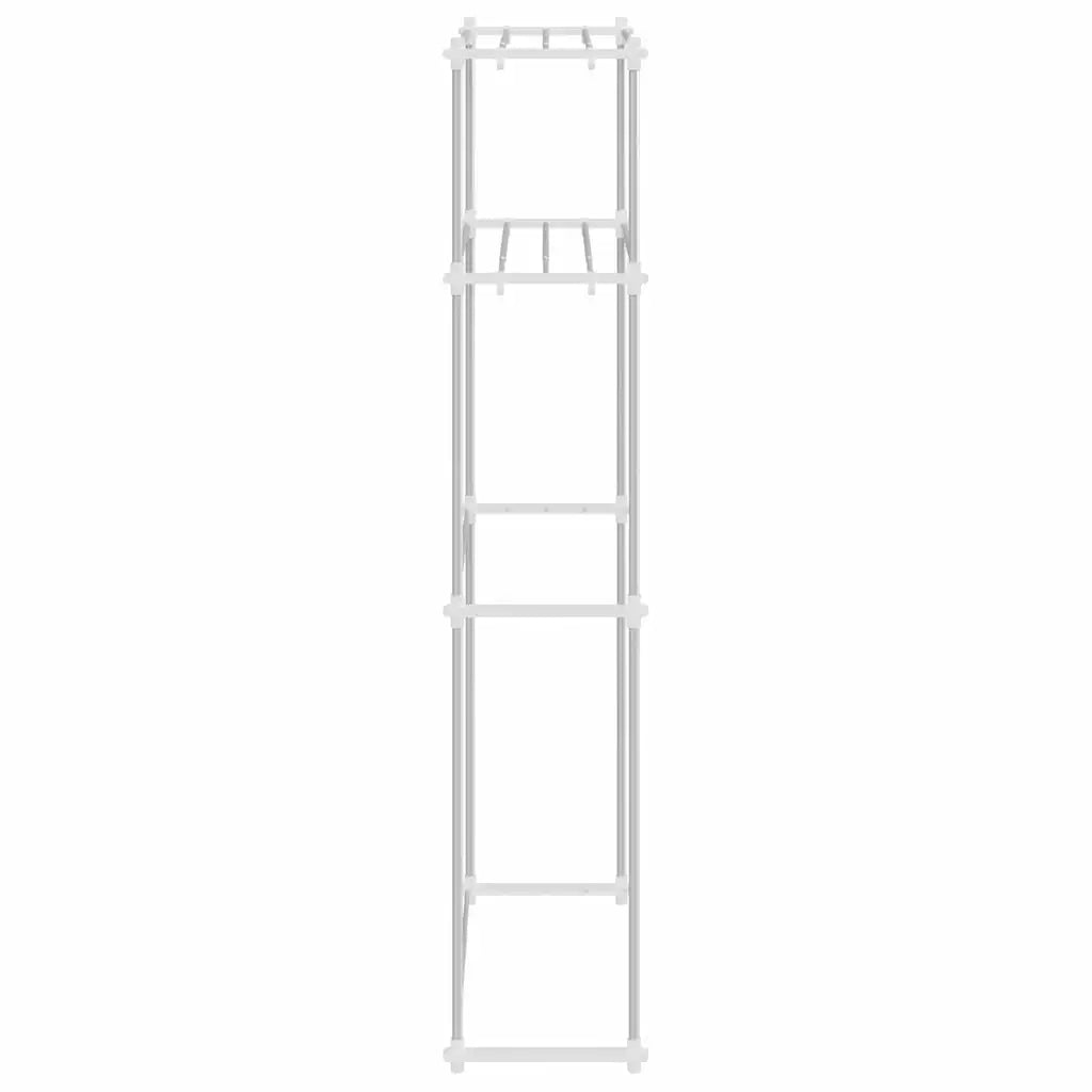 vidaXL Mensola per lavatrice Bianco 63 x 27 x 136 cm Alluminio