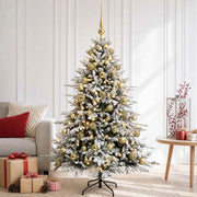 Albero di Natale artificiale con palline 120 cm 150 LED 3465679