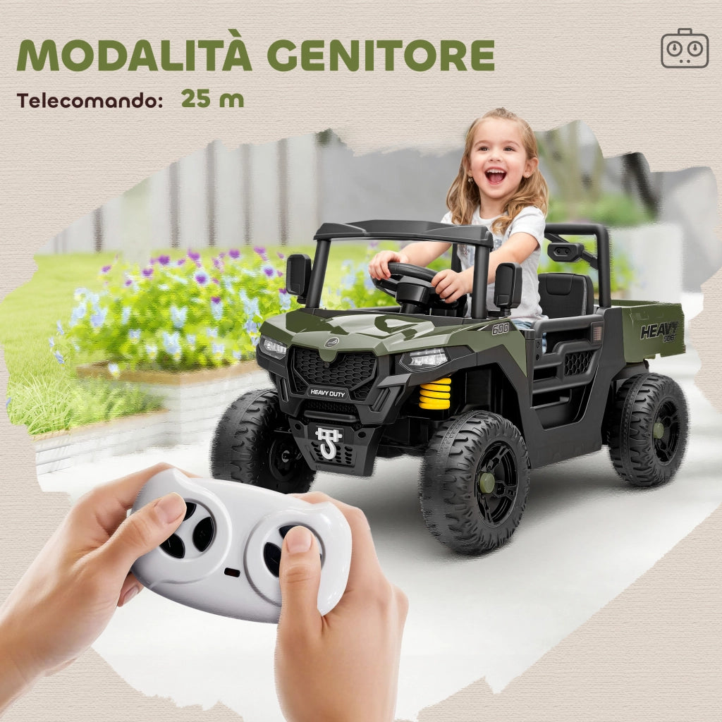 Auto Elettrica Bambini 12V ¨C Xylo ¨C Verde con Telecomando e Musica 3-8 Anni