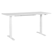 Scrivania regolabile in altezza elettricamente bianco 180 x 80 cm Struttura in acciaio verniciato a polvere
