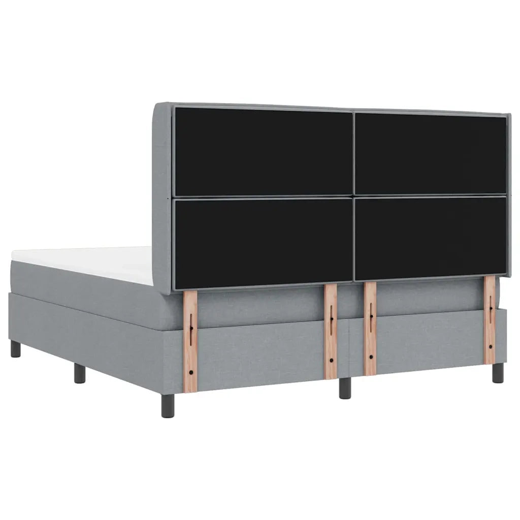 Letto a molle con materasso Grigio chiaro 200 x 180 cm Tessuto 3341595