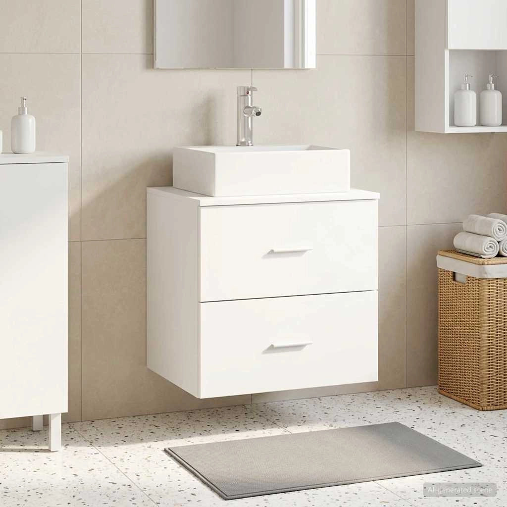 Mobile Lavabo da Parete Bianco 49,5 x 41 x 62,5 cm 890278