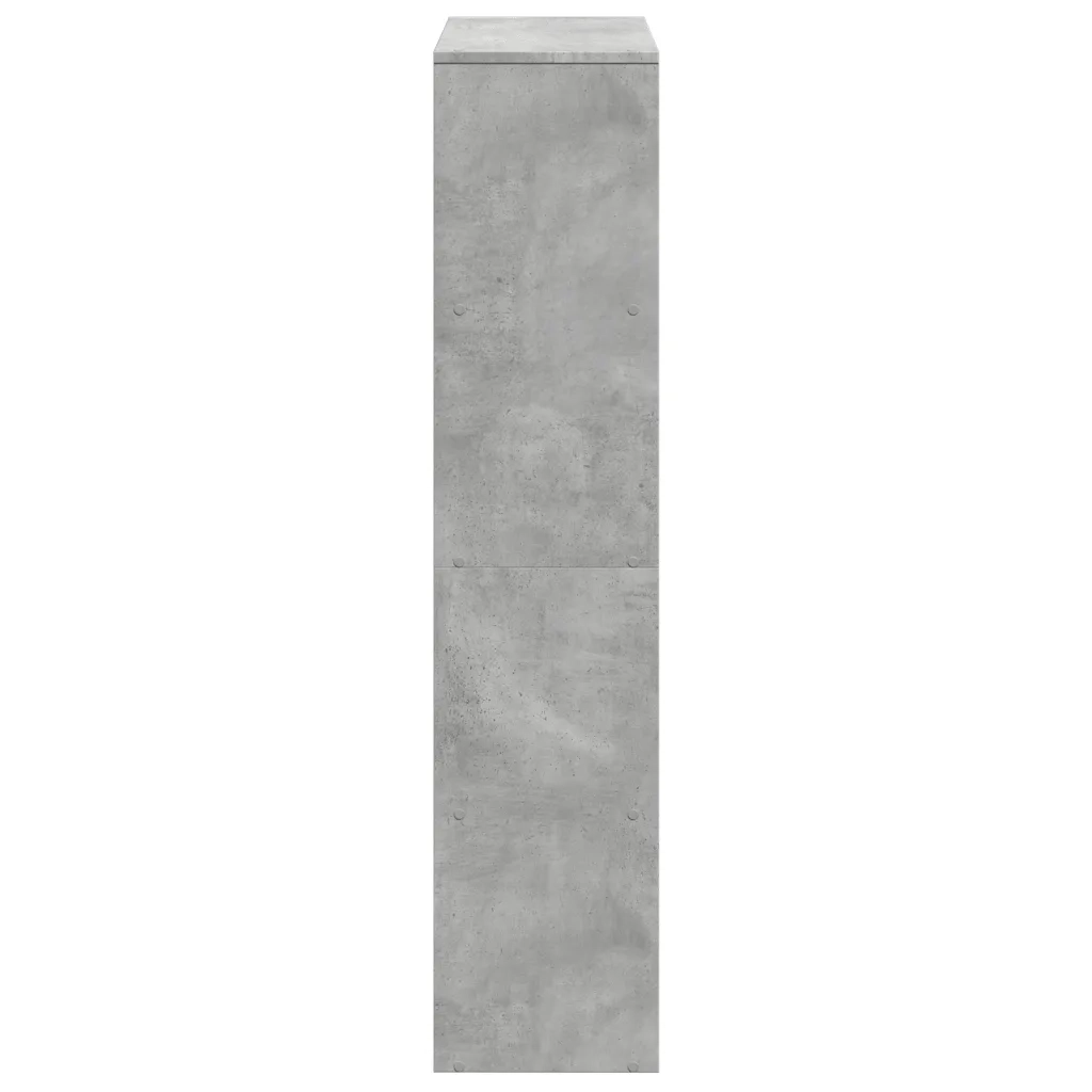 Libreria 4 Ripiani-Scaffale per Libri-Mobile di Stoccaggio Grigio Cemento 131,5x29x131,5 cm Truciolato
