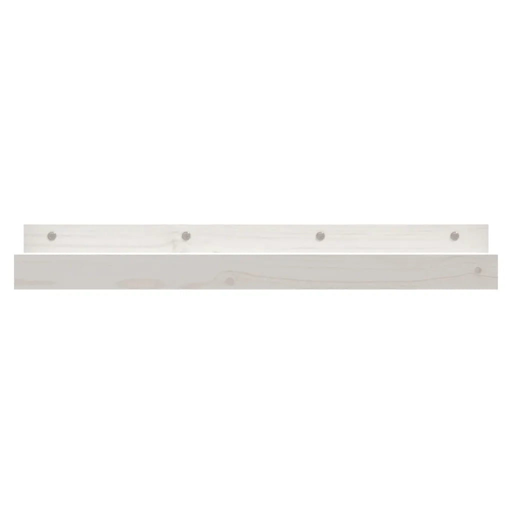 Mensole da Parete 2 pz Bianco 80x12x9cm Legno Massello di Pino cod mxl 33294