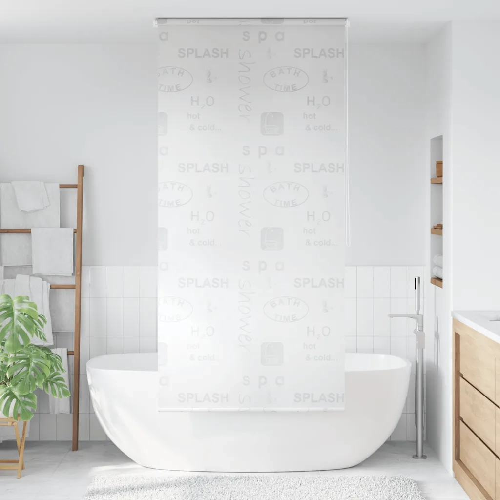 Tenda a Rullo per Doccia-Tenda avvolgibile 80x240 cm Schizzi