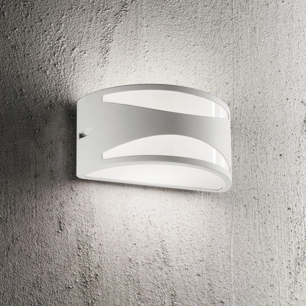 Applique Moderna Rex-3 Alluminio-Materie Plastiche Bianco 1 Luce E27