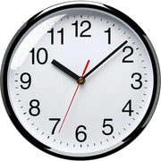 Orologio da parete silenzioso, 25 cm, silenzioso, non ticchettante, orologio da parete di alta qualità in quercia, orologio decorativo per casa/cucina/ufficio/scuola, facile da leggere, funziona con batterie (bianche)