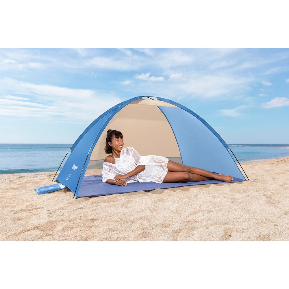 Trade Shop - Tenda Da Spiaggia Ground Beach Giacca A Vento Per 2 Persone 220x120x95cm 68105 -