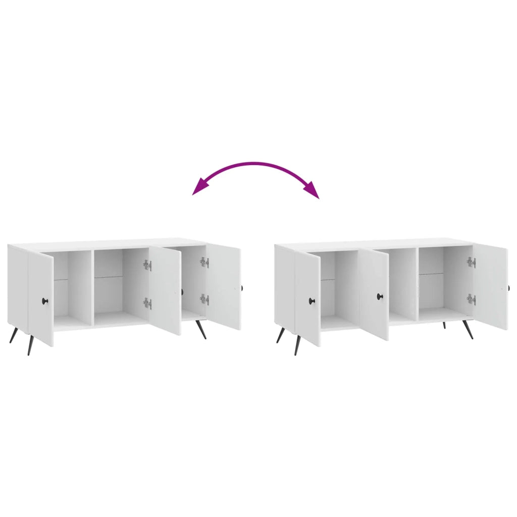 Mobile TV Bianco Lucido 99 x 34,5 x 50 cm Legno ingegnerizzato