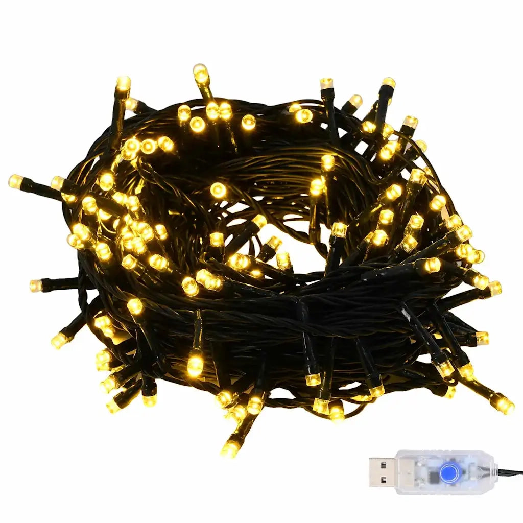 Set di Palle di Natale con 150 LED 61 pz Oro Plastica CFW1644968