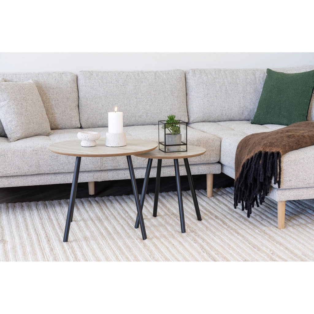 Tavolino Aalst, Beige, MDF, 55x55x45 cm