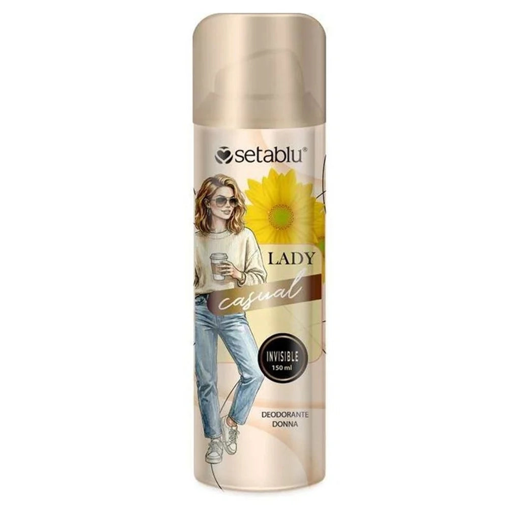 Trade Shop - Deodorante Per Corpo Spray Donna Lady Casual Invisible Da 150ml Non Lascia Macchie 023304 -