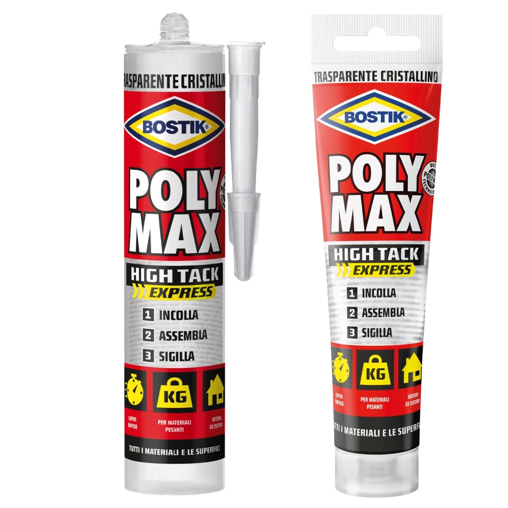 SIGILLANTE 'POLY MAX HIGH TACK EXPRESS CRISTAL' BOSTIK 115 gr - Tubetto - BOSTIK