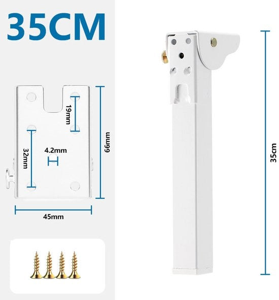 Set di gambe per mobili, gambe per tavolo, metallo bianco, gambe per mobili metalliche, carico portante aumentato, gambe per divano, bianco, sostegni per tavolo/divano, sostegni per TV/cassettone con viti, 35 cm