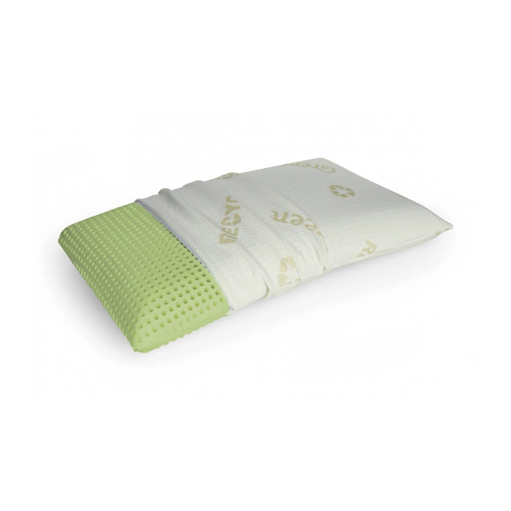 Talamo Italia cuscino per Maggiorana, 100% Made in Italy, Guanciale in Green Memory Biologico forato e federa ecosostenibile, 73x43xh14 cm