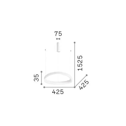 Lampada A Sospensione Gemini 1 Luce Led Integrato Bianca