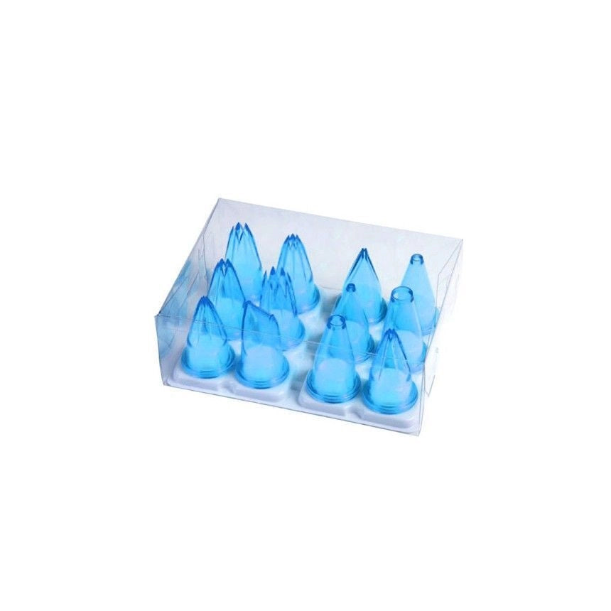 Pavoni PAO640012 PB12 Set 12 Bocchette in Policarbonato per Uso Alimentare Ideali per Decorare Dolci Torte e Muffin colore Nero