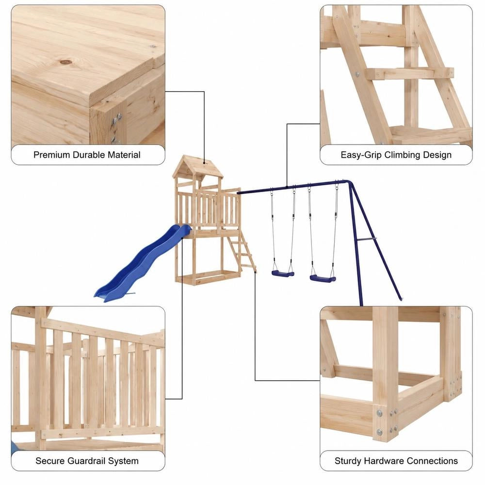 Play Tower Solid Pine Wood
