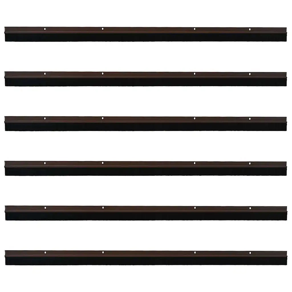 Spazzole per porte a vite 6 pcs Marrone 100 cm 42019442