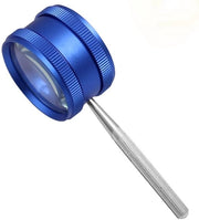 Verglassio portatile 35x - Verglassio con illuminazione - Verglassio per adulti - Verglassio con luce - Verglassio con anello di metallo - Diametro effettivo 50 mm - Verglassio manuale